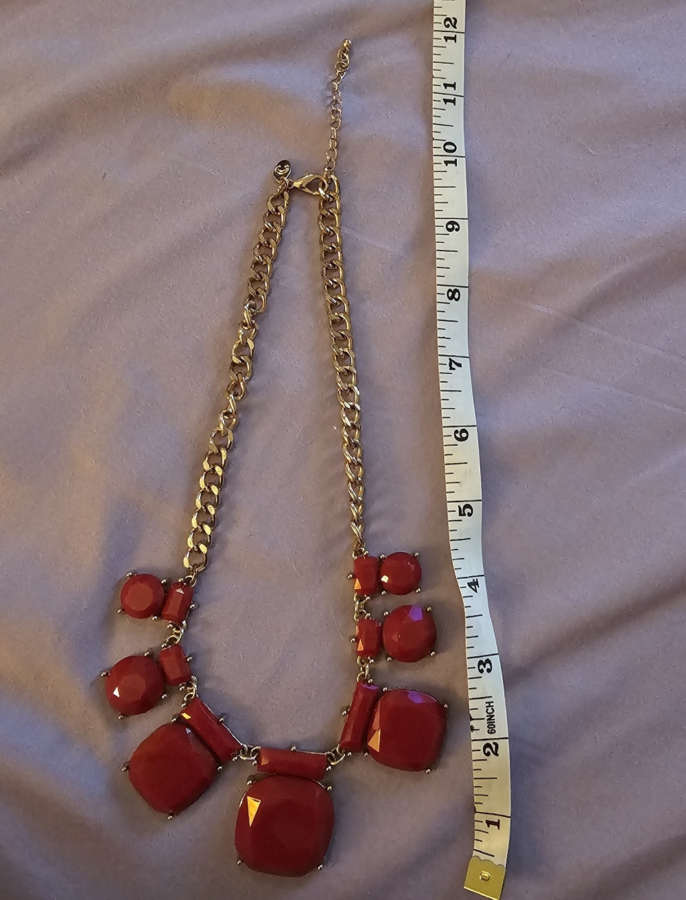Gold-Tone Coral Statement Necklace